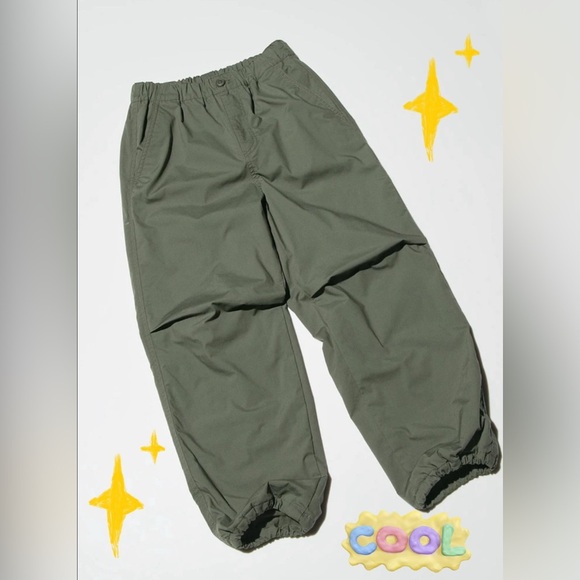 Uniqlo Green Cargo Pants with Elastic Waistband Waist27-30 inch - Picture 1 of 5